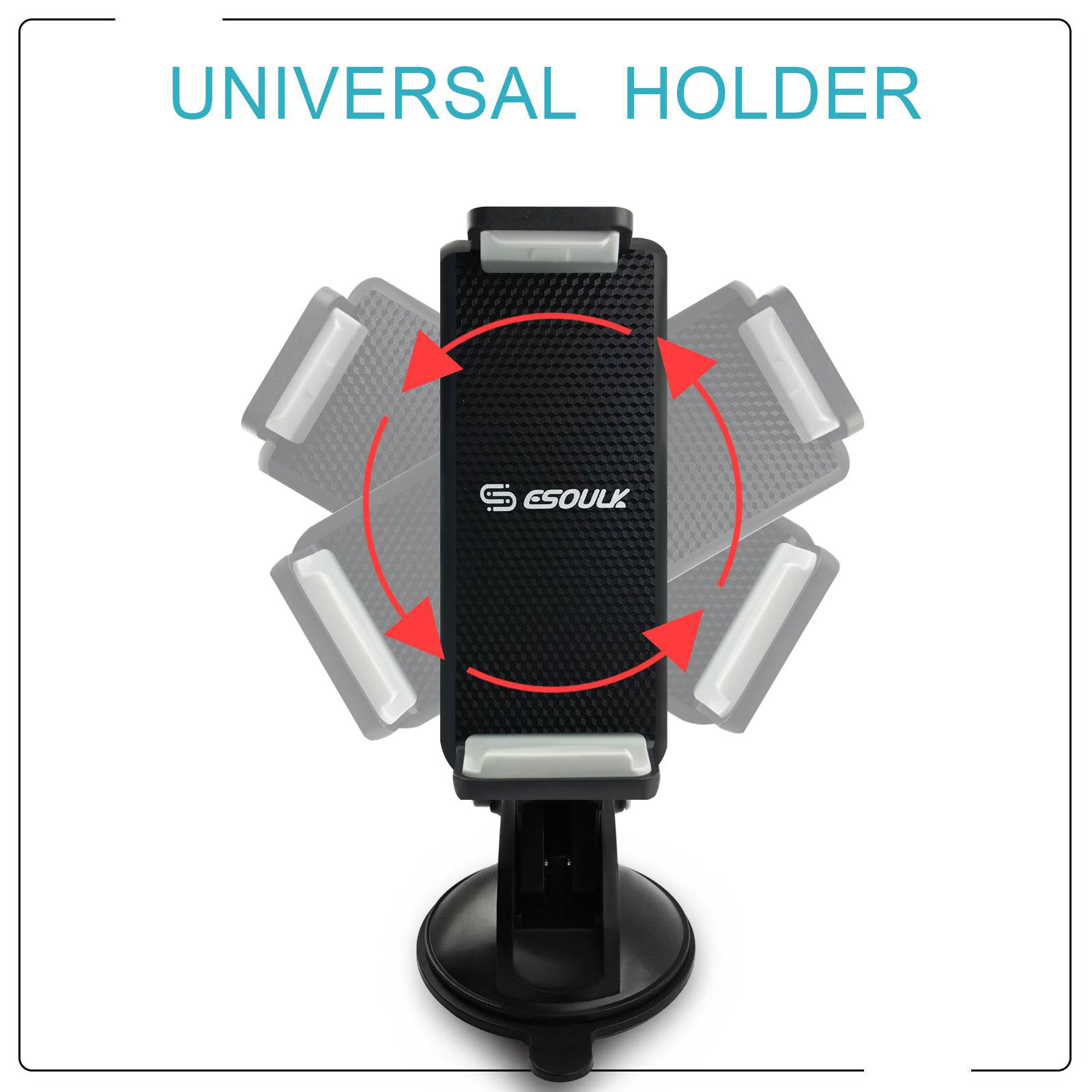 Esoulk Universal Car Holder for Tablet & Smartphone – Versatile, Adjustable, and Built for All Devices.
