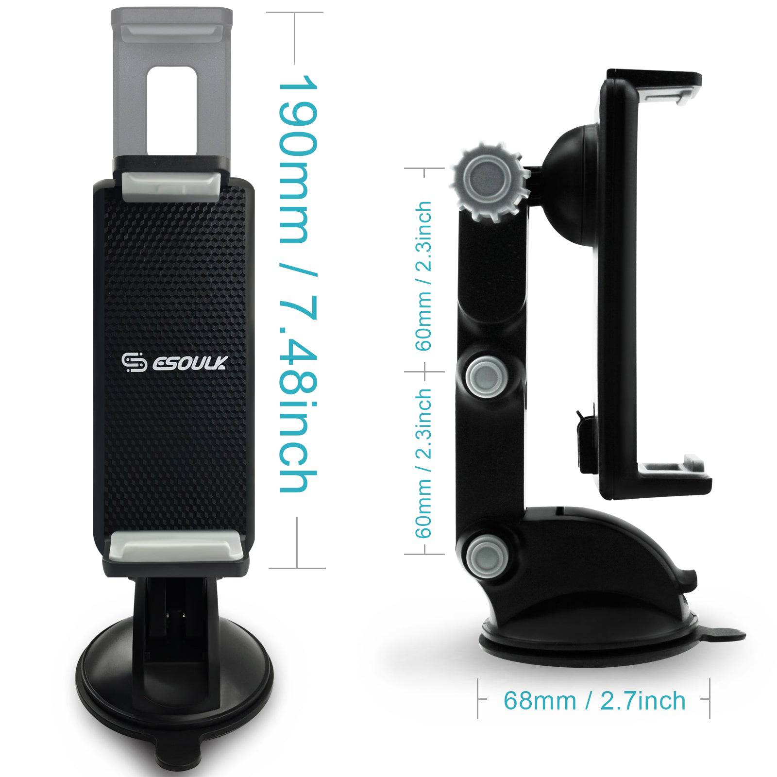 Esoulk Universal Car Holder for Tablet & Smartphone – Versatile, Adjustable, and Built for All Devices.