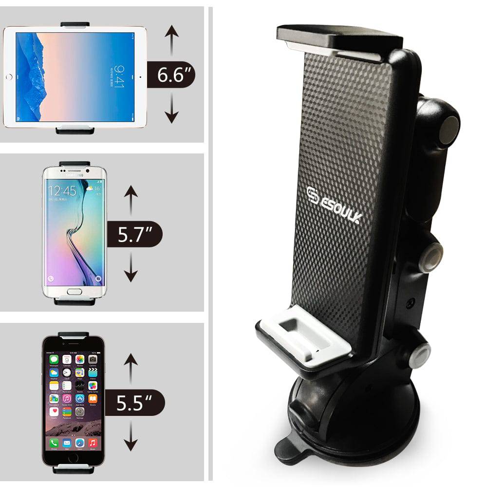 Esoulk Universal Car Holder for Tablet & Smartphone – Versatile, Adjustable, and Built for All Devices.