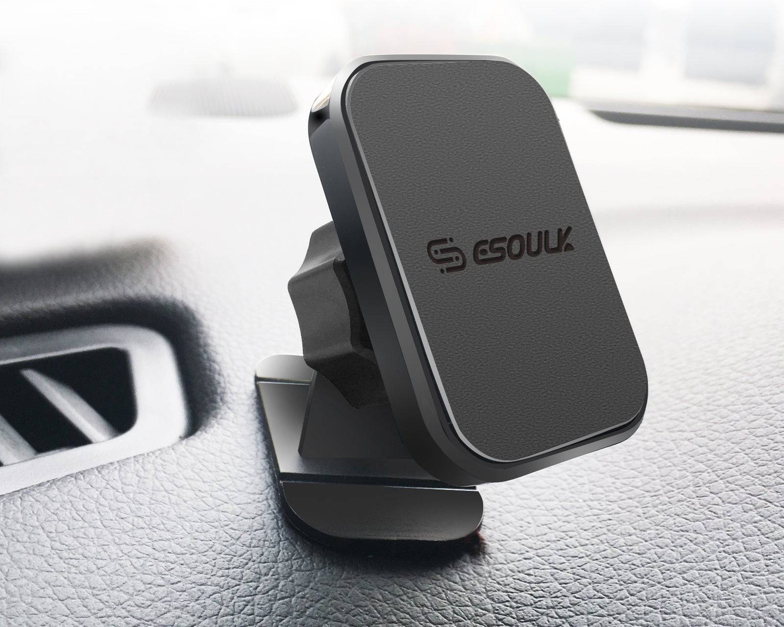 Esoulk Magnetic Car Phone Holder with Easy stick-on installation.