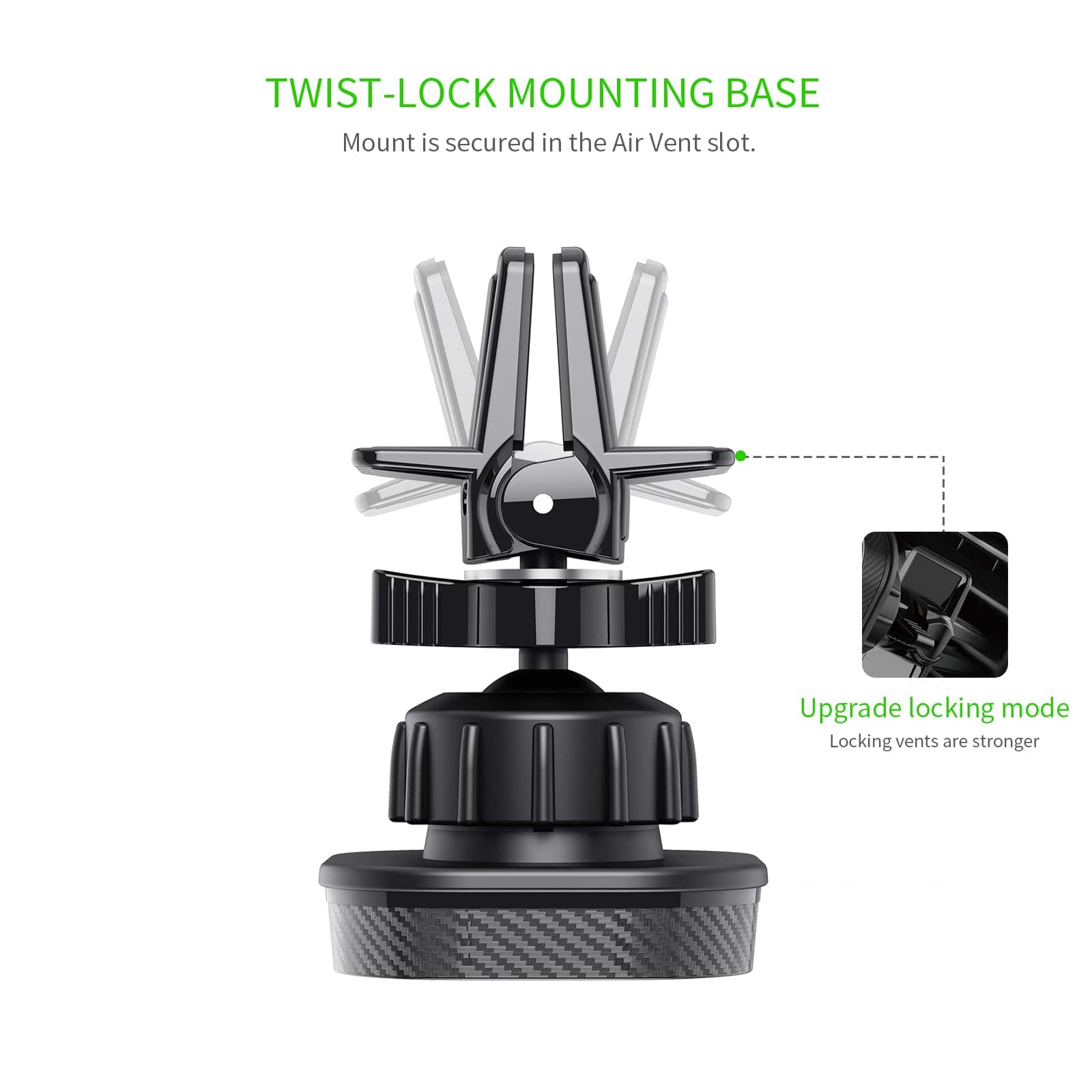 Esoulk Magnet Air Vent Car Holder for iPhone models and Android Devices.