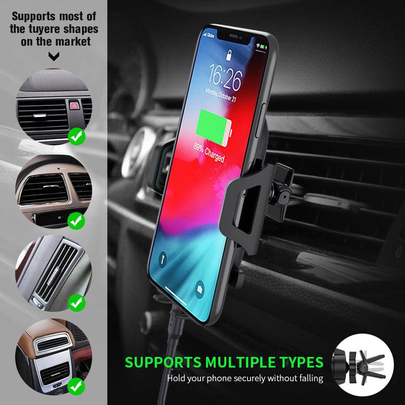 Esoulk Universal Air Vent Car Mount Phone Holder only one touch to lock and release.