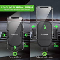 Esoulk Universal Air Vent Car Mount Phone Holder only one touch to lock and release.