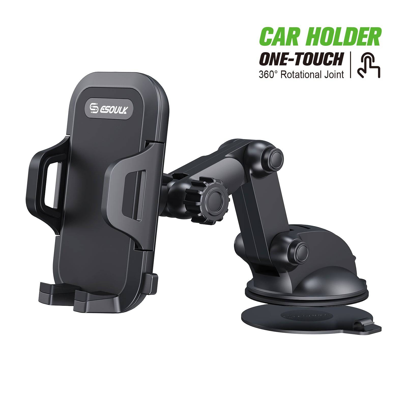 Esoulk Universal Dashboard Car Holder Car Mount for iPhone models and Android Devices.