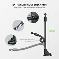 Esoulk Universal Car Mount for smart phones with extended Arm Length 11''.