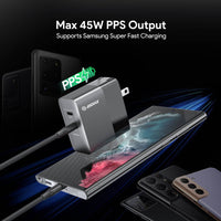 Esoulk 45W PD Fast Wall Charger Dual USB-C.