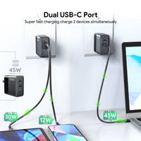 Esoulk 45W PD Fast Wall Charger Dual USB-C.