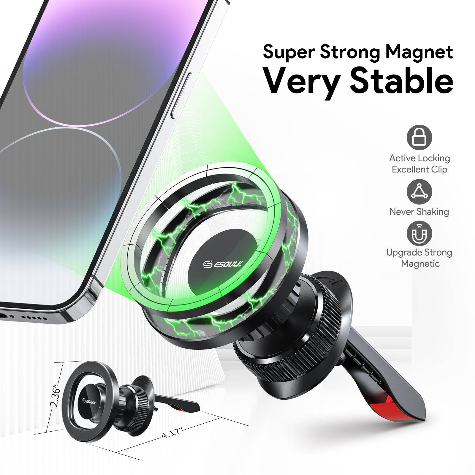 Esoulk Air Vent Magnetic Car Phone Holder.