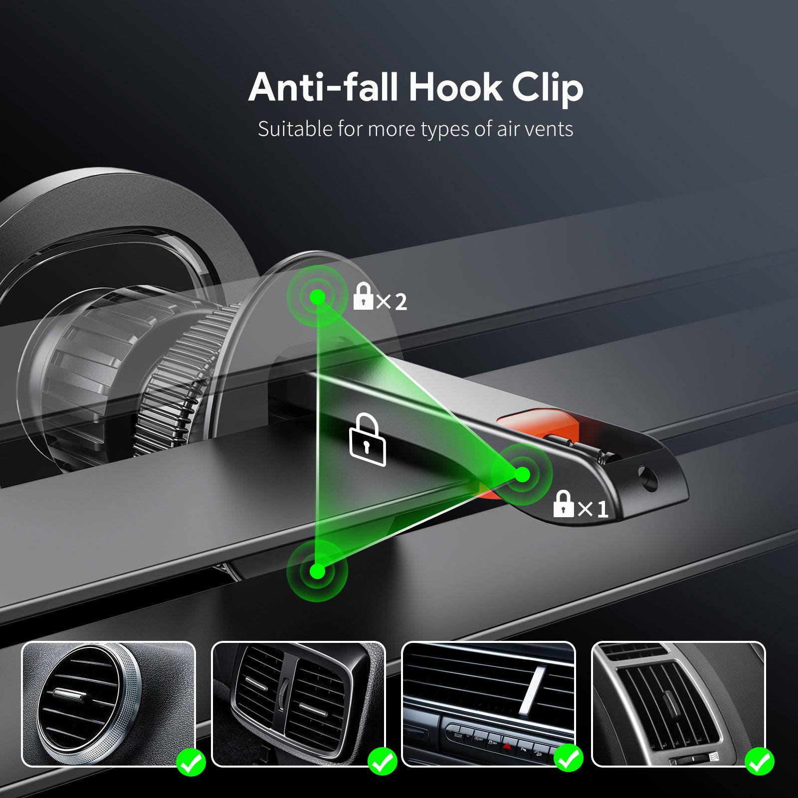 Esoulk Air Vent Magnetic Car Phone Holder.