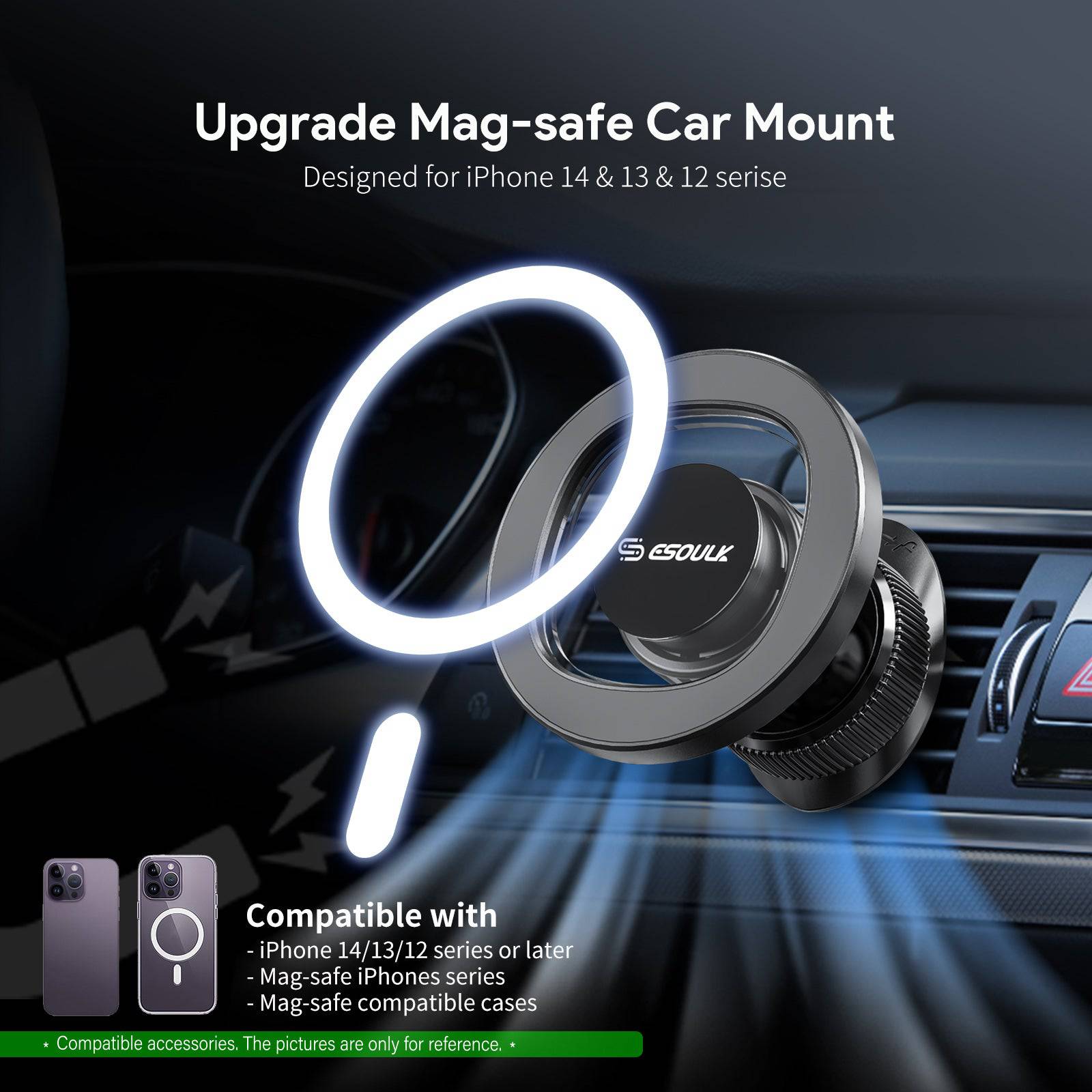Esoulk Air Vent Magnetic Car Phone Holder.
