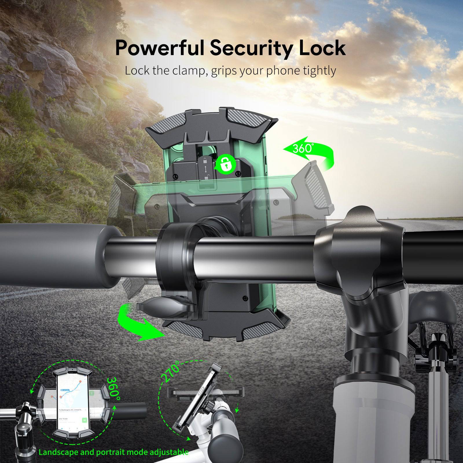 Esoulk Universal Bicycle Mount for Smart Phone Devices.