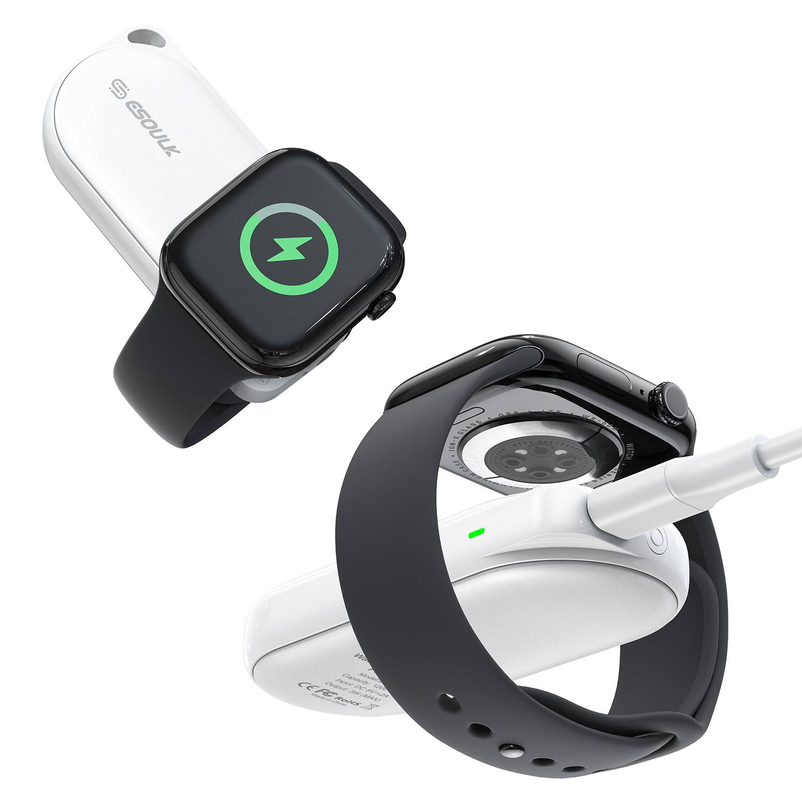 Esoulk Smart Watch Wireless Charger Power Bank | Small Size & High Speed Charging.