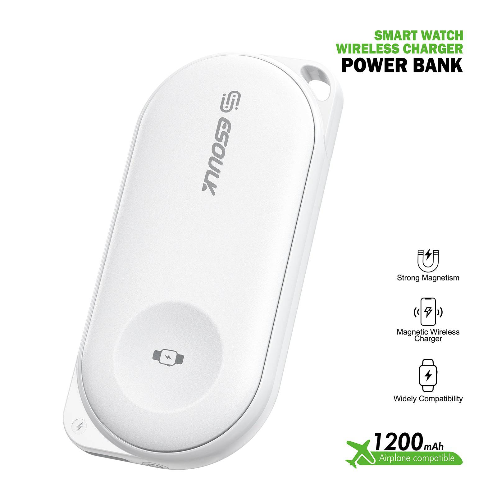Esoulk Smart Watch Wireless Charger Power Bank | Small Size & High Speed Charging.