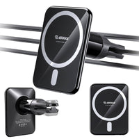 Esoulk Strong Magnetic Wireless Car Charger with Air Vent Clip for Phones.