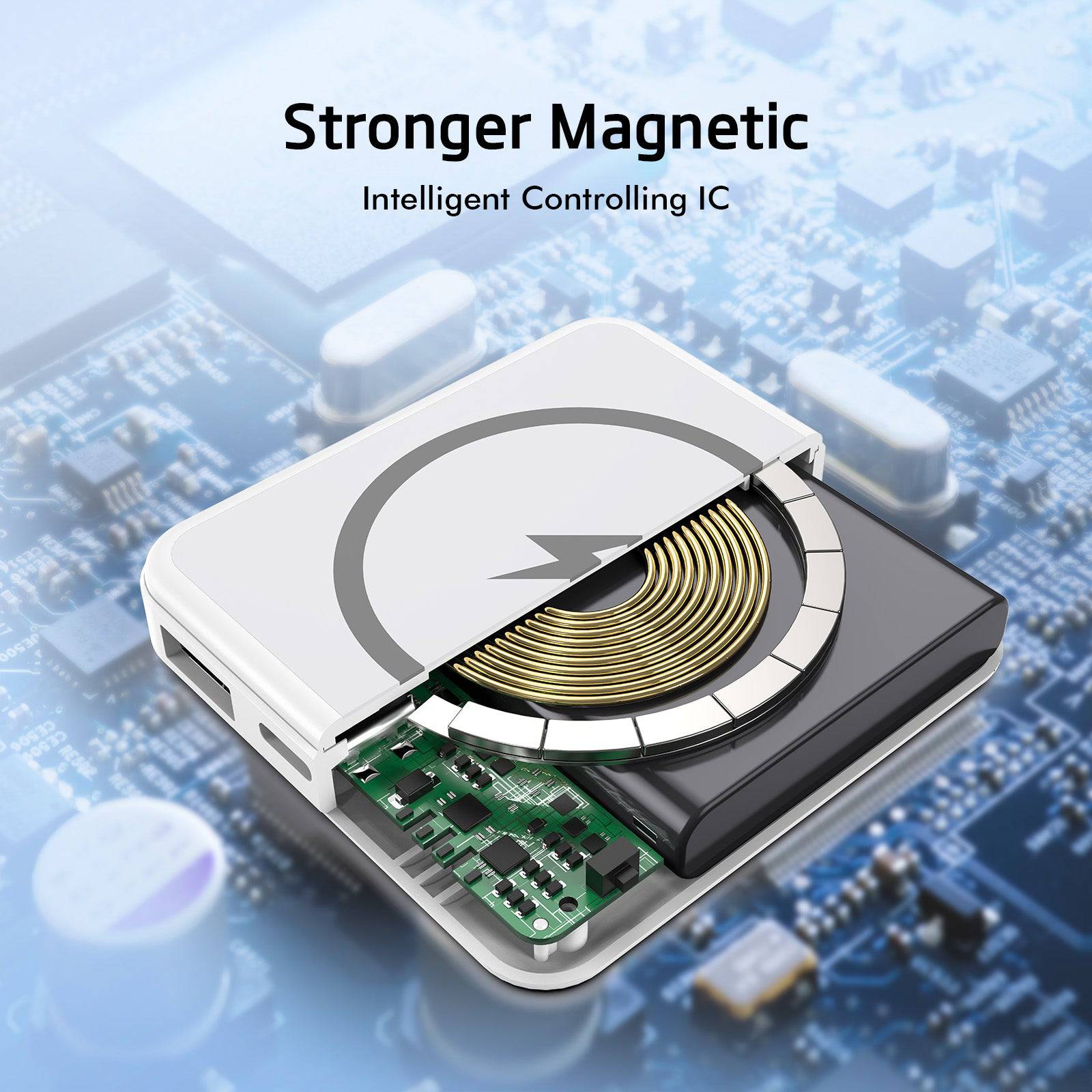 Esoulk Magnetic Wireless Mini Design Power Bank 5000mAh.