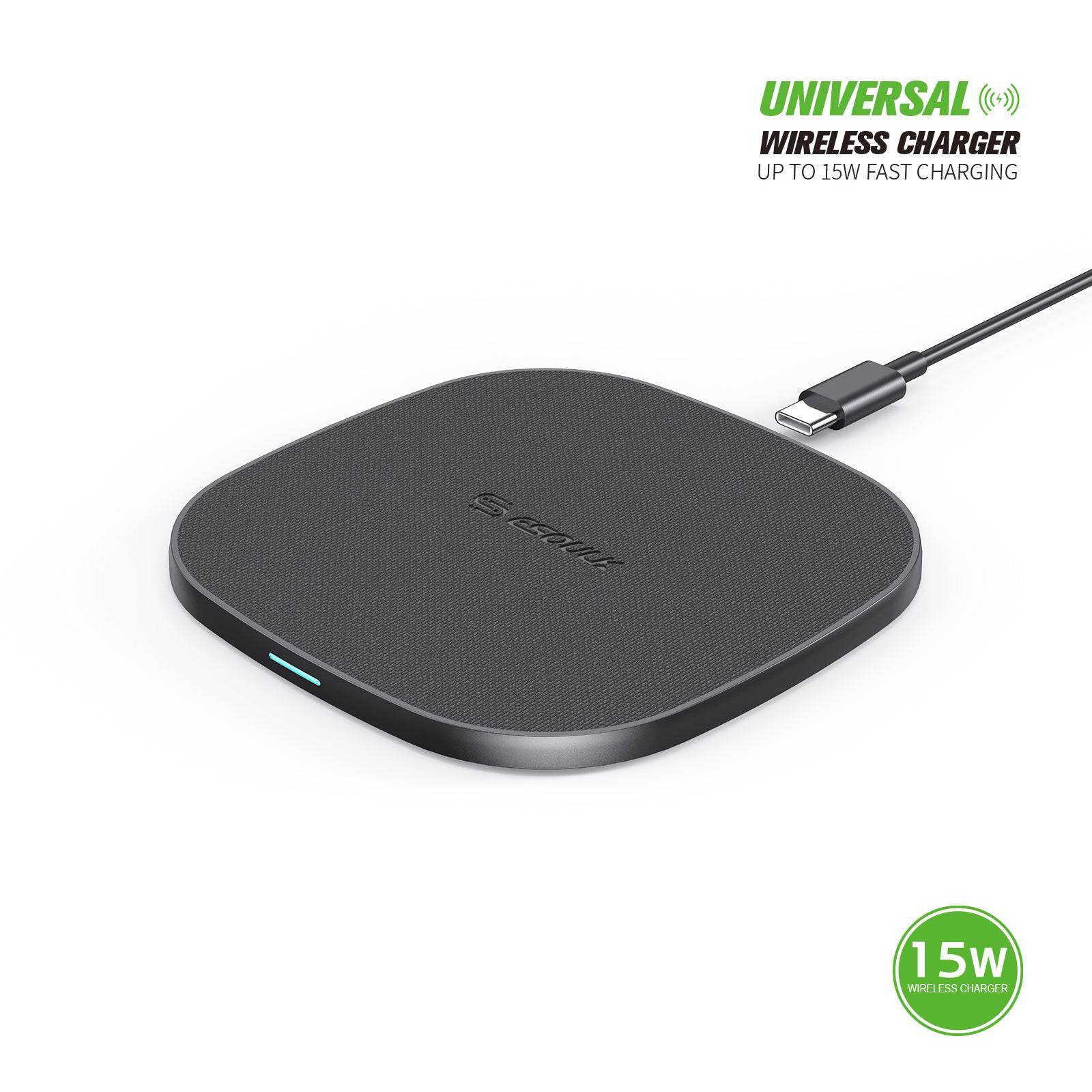 Esoulk 15W Wireless Fast Charger Pro with 5ft Cable.