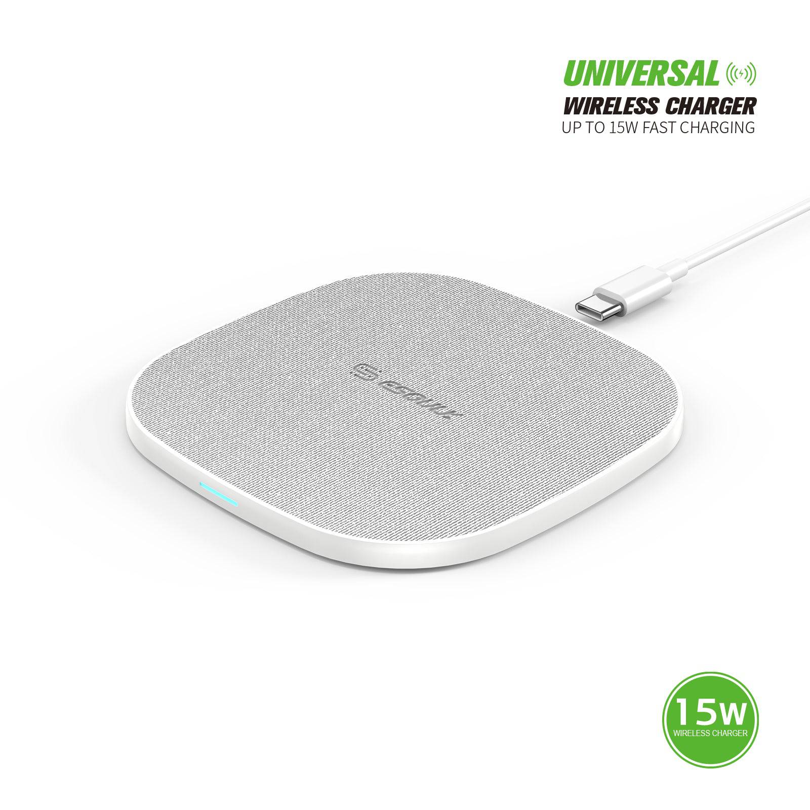 Esoulk 15W Wireless Fast Charger Pro with 5ft Cable.