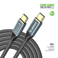 Esoulk 6.6ft 100W USB Type C to Type C Data Sync Cable.