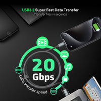 Esoulk 6.6ft 100W USB Type C to Type C Data Sync Cable.