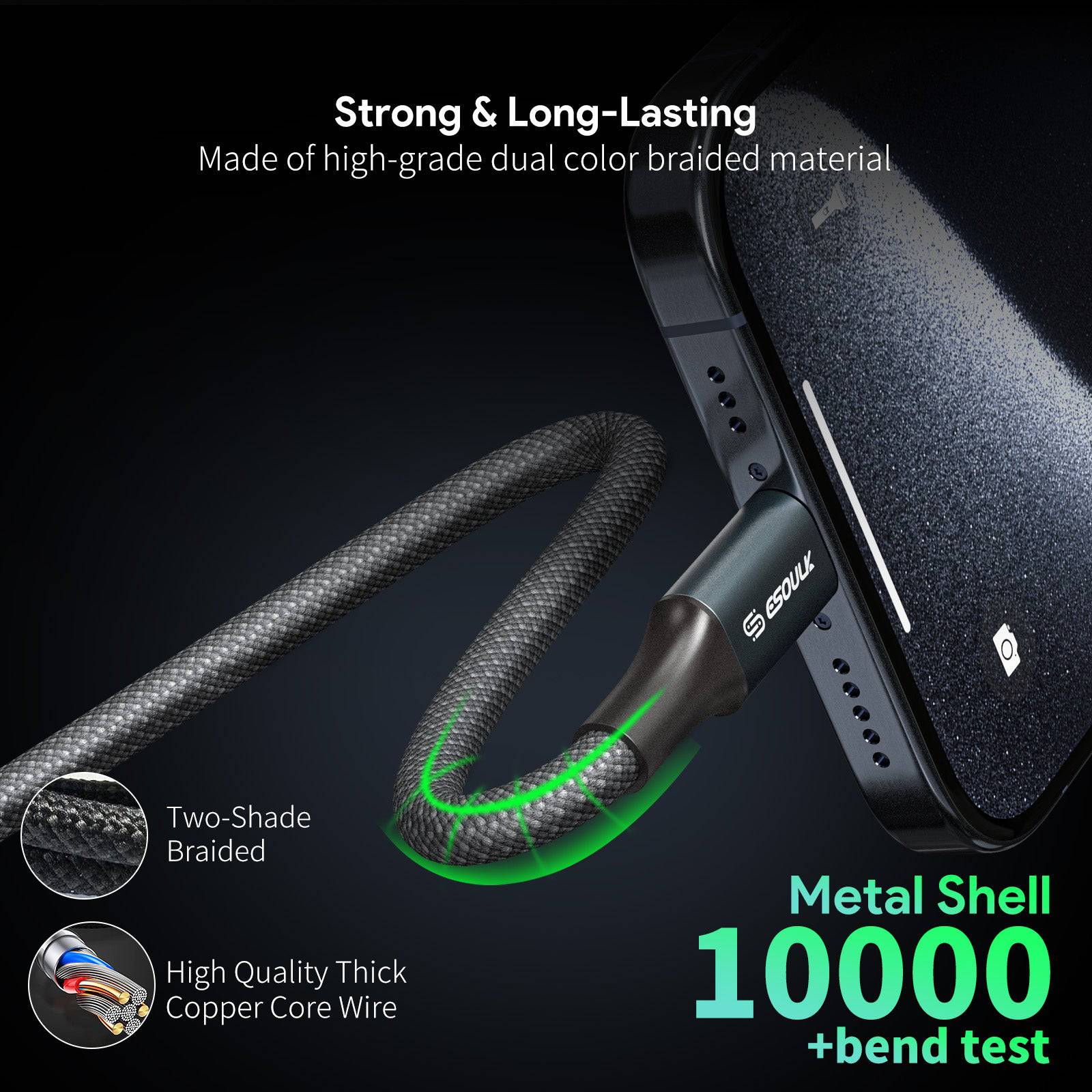 Esoulk 6ft USB C to C Cable.