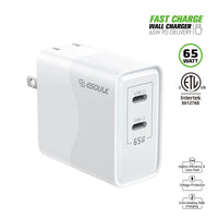 Esoulk 65W Fast Charge Wall Charger Dual USB-C.