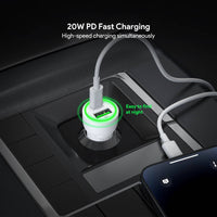 Esoulk Fast Car Charger with PD30W and QC18W Dual Charge.