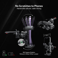 Esoulk Gravity Air Vent Car Phone Holder for iPhone models and Android devices.