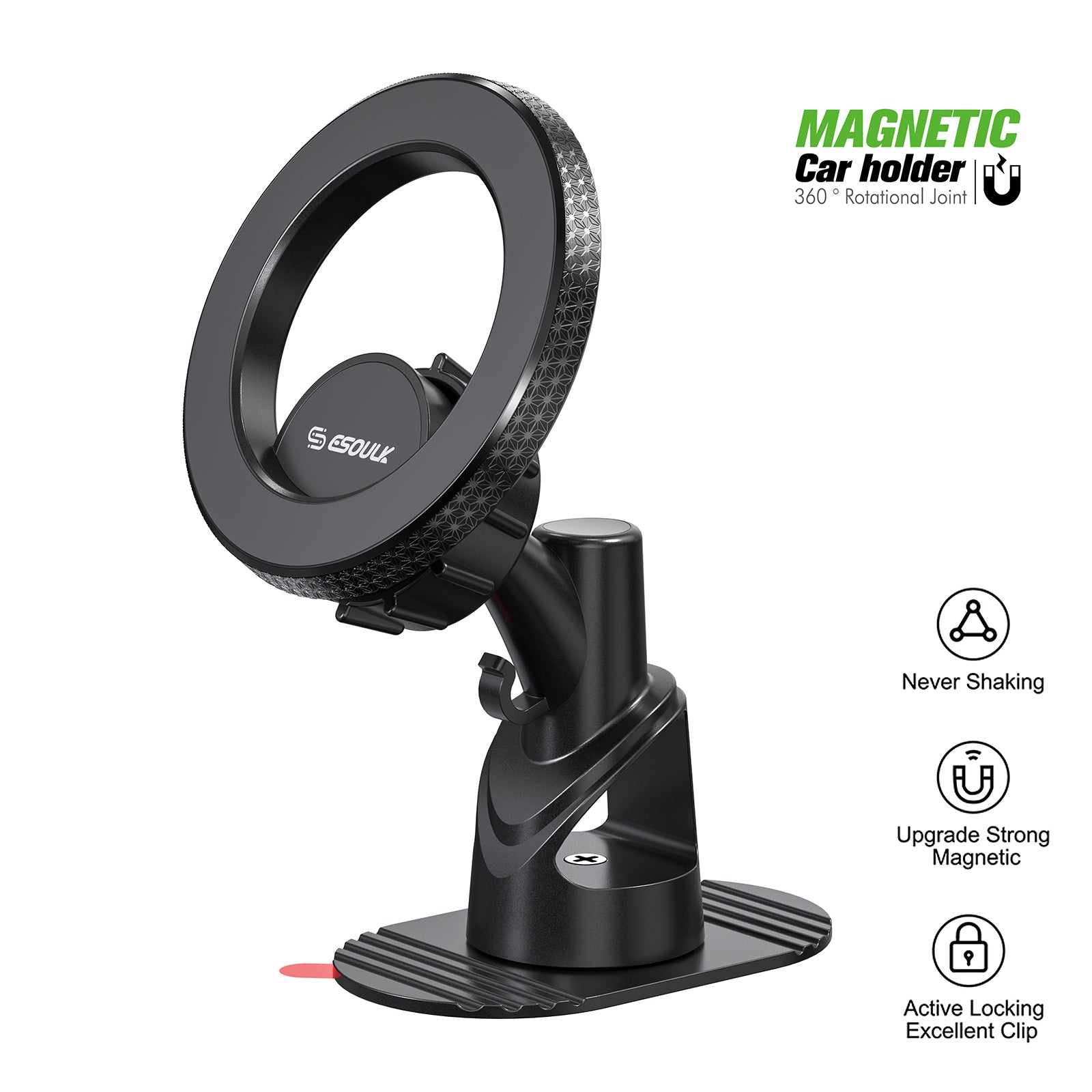 Magnetic Phone Car Mount, Universal Dashboard Windshield Car Phone Mount Holder With Upgraded 3.2" Suction Cup,8 Strong Magnets Compatible With IPhone 11 Pro X XS Max XR Galaxy Note10 S10 (B