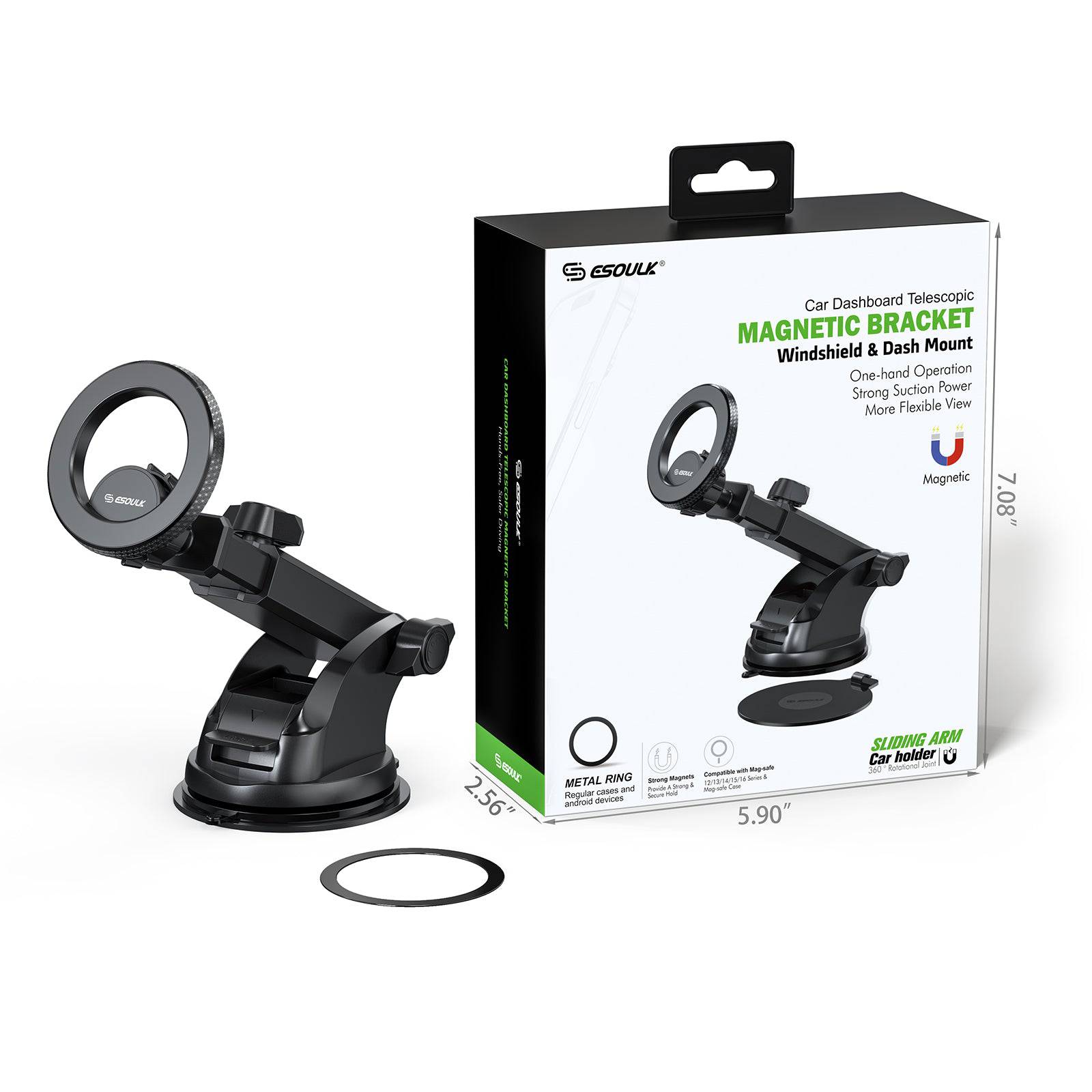 Esoulk Magnetic Bracket Windshield & Dash Mount.
