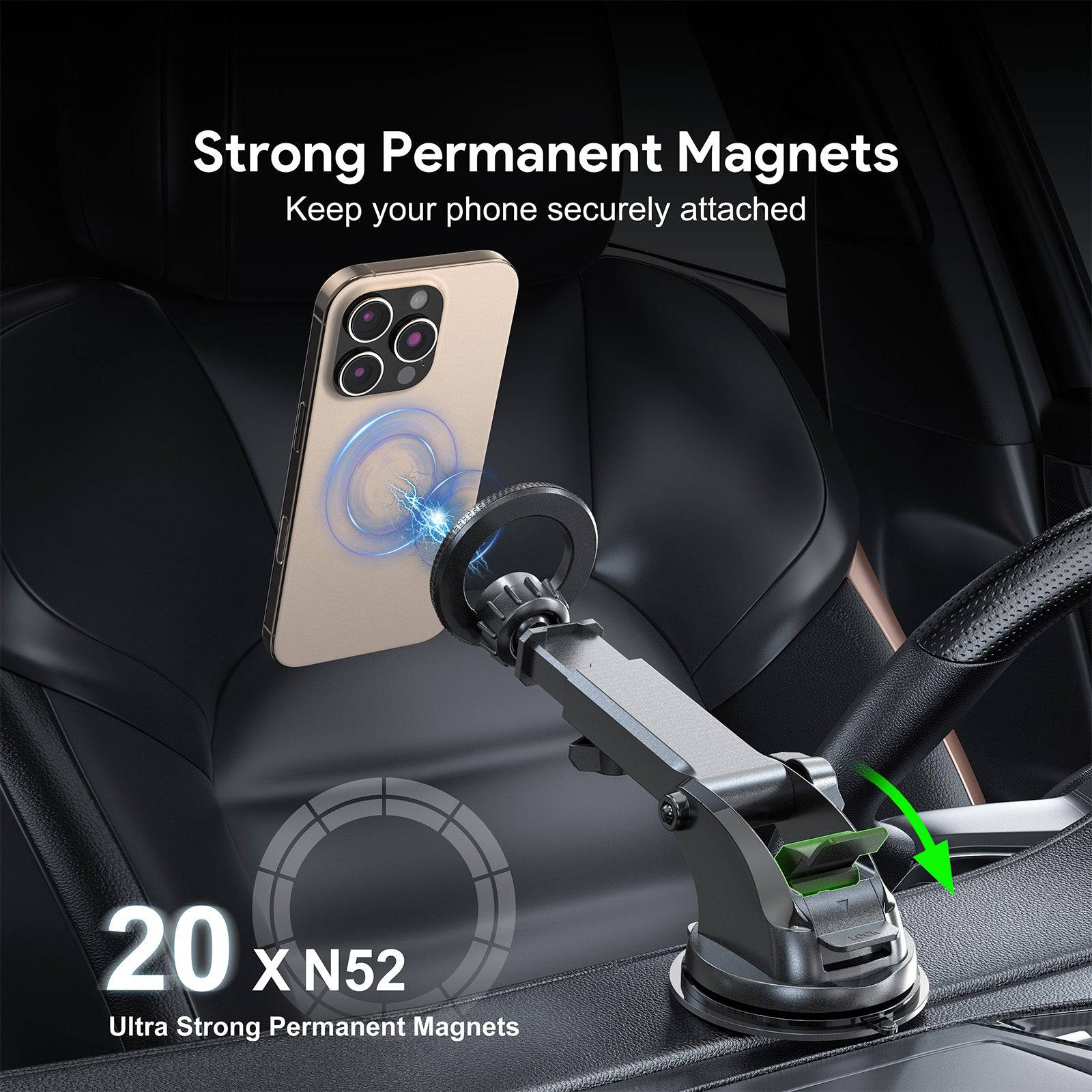 Esoulk Magnetic Bracket Windshield & Dash Mount.
