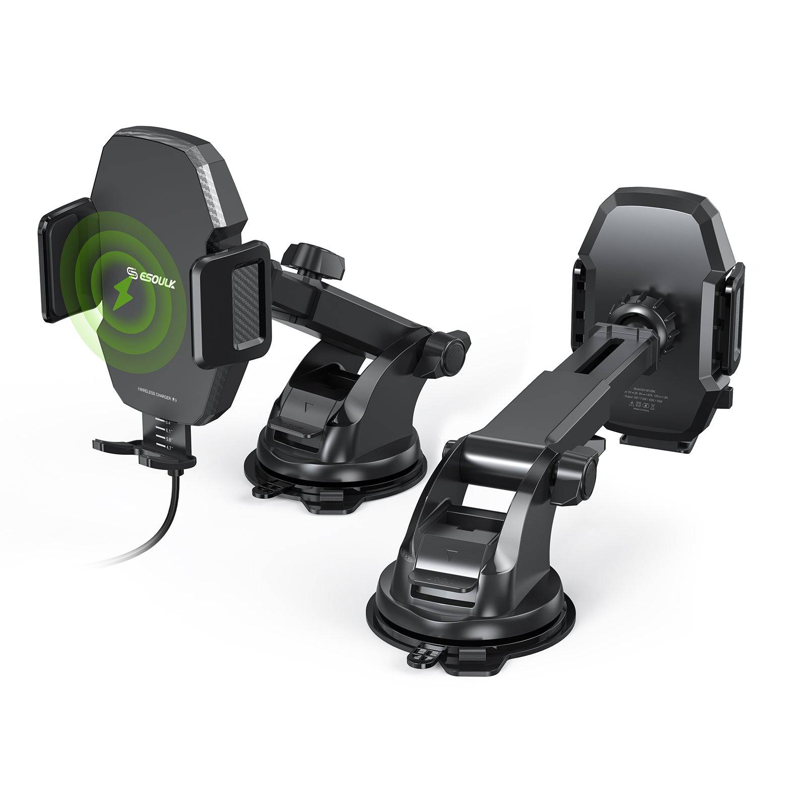 Esoulk 15W Wireless Fast Charing Car Charger Universal Compatibility.