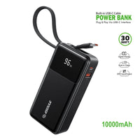 Esoulk Power Bank with Built-In USB-C Cable 10,000mAh 30W – Fast Charging on the Go.