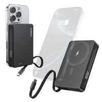 Esoulk 10,000mAh Magnetic Wireless Charger with Built-in Type-C Cable.