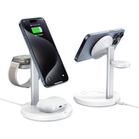 Esoulk 3-IN-1 Magnetic Wireless Fast Charger Stand | Multiple Charging Placement Methods.