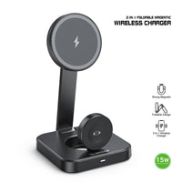 Esoulk 2-in-1 Foldable Magnetic Wireless Charger for Phone and Smart Watch.