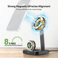 Esoulk 2-in-1 Foldable Magnetic Wireless Charger for Phone and Smart Watch.
