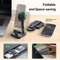 Esoulk 2-in-1 Foldable Magnetic Wireless Charger for Phone and Smart Watch.