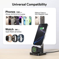 Esoulk 2-in-1 Foldable Magnetic Wireless Charger for Phone and Smart Watch.