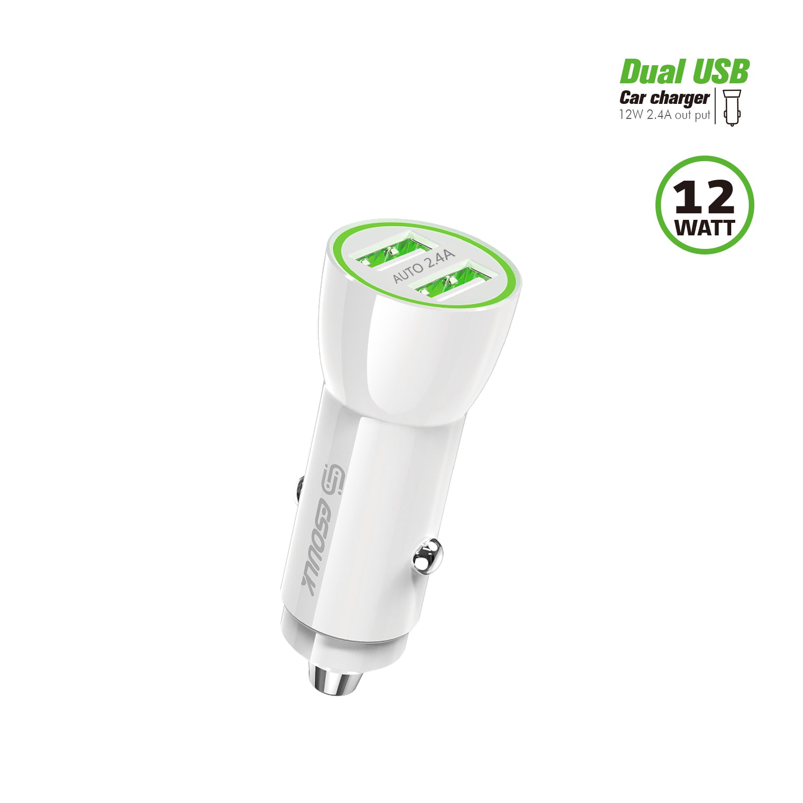 Esoulk Dual 2.4A USB Car Charger compatible with smart device