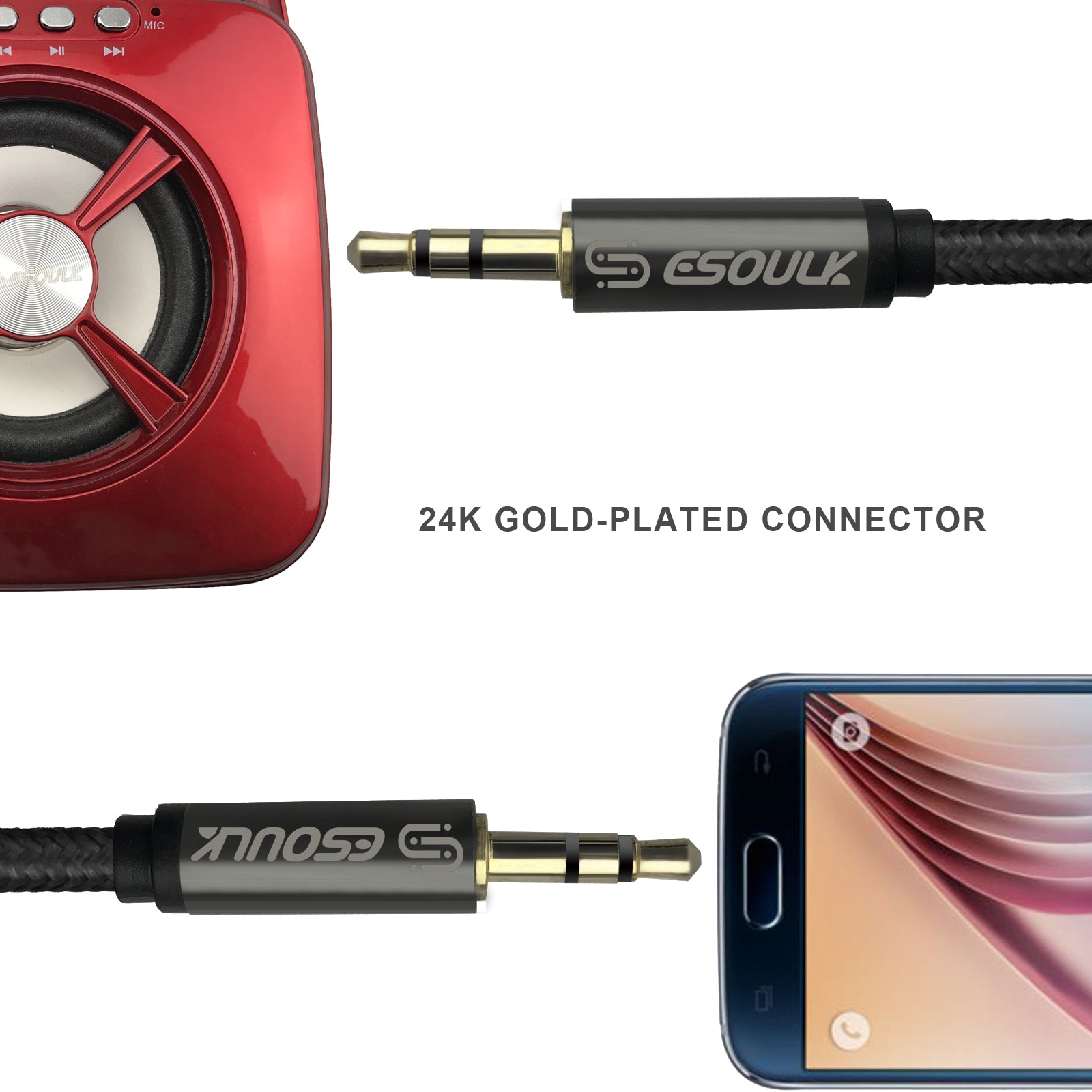 Esoulk 10ft Auxiliary Audio Cable