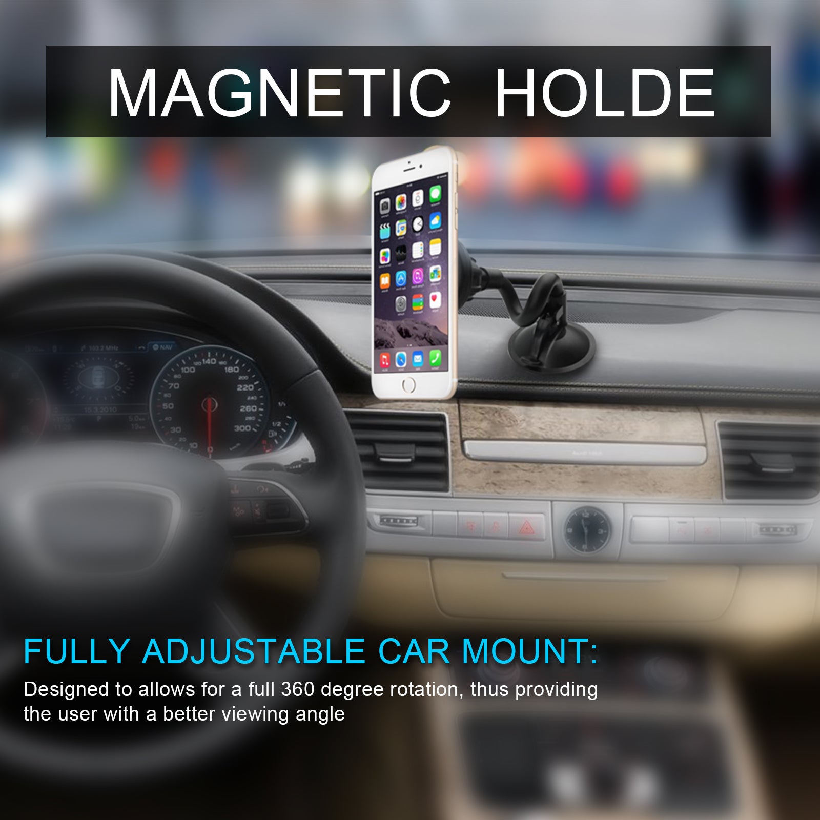 Esoulk Magnetic Phone Holder for Car with Long Arm