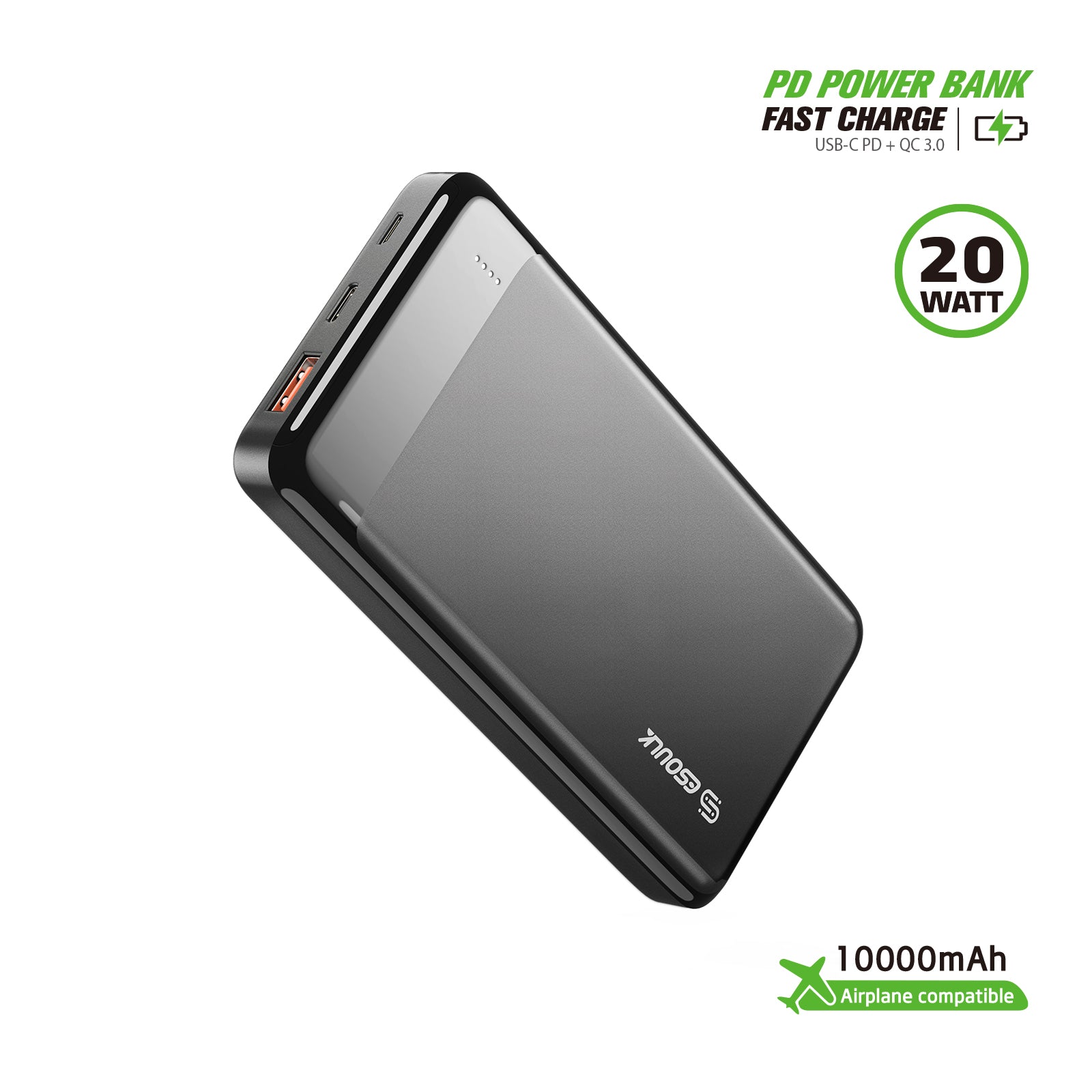 Esoulk Quick Charge USB-C Superior Power Bank