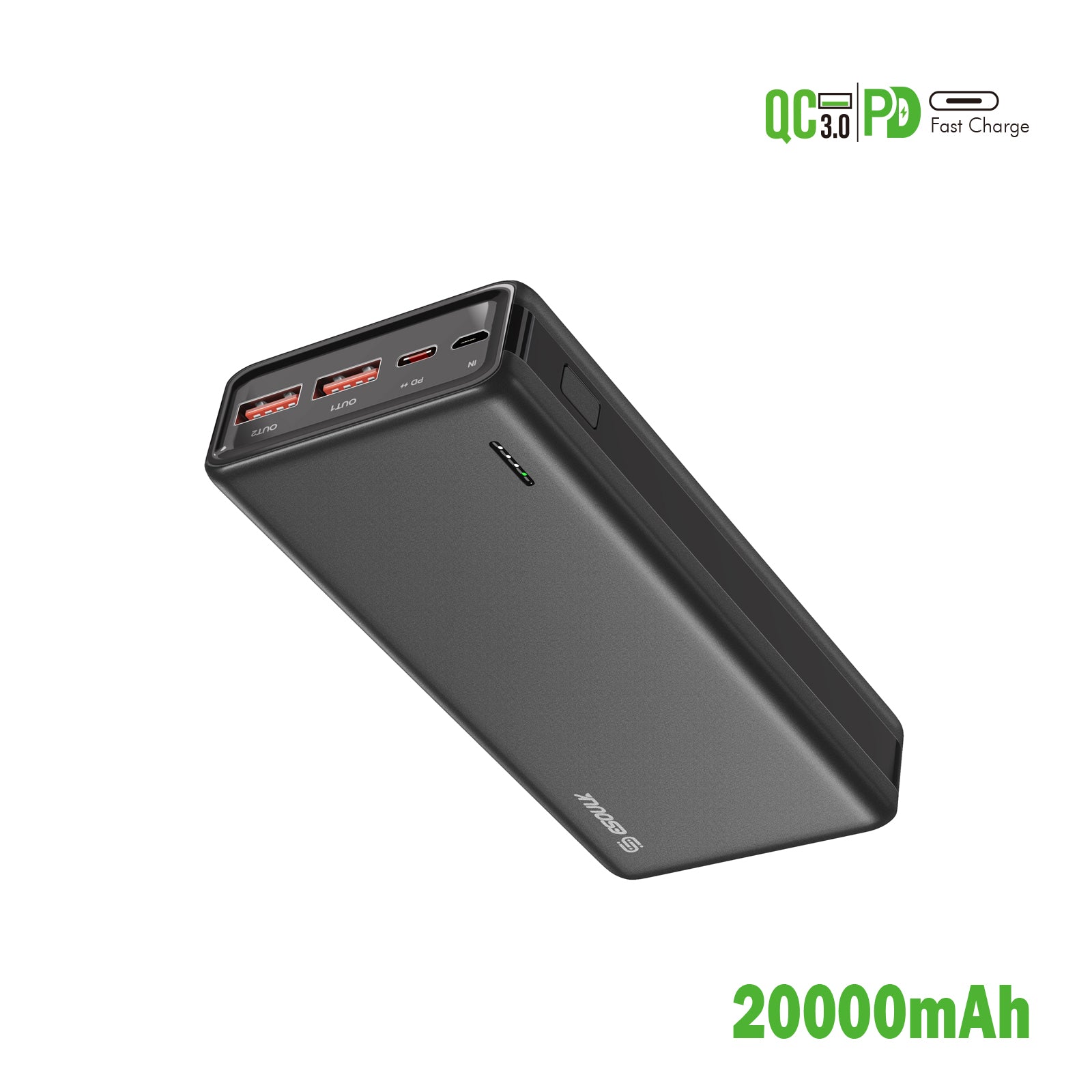 Esoulk 20000mAh PD 20W QC 22.5W Power Bank Portable Battery |Fast Charge & Temperature Control