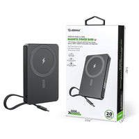 Esoulk 5000mAh Magnetic Wireless Charger with Built-in Type-C Cable.