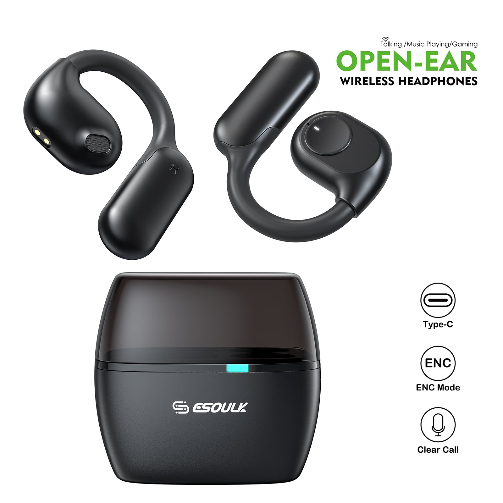 Esoulk Open-Ear Wireless Headphones | Superior Sound Performance